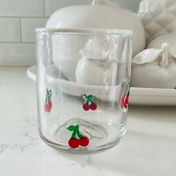 Anthropologie Cherry 🍒 Icon Drinking Glass - Picture 1 of 12